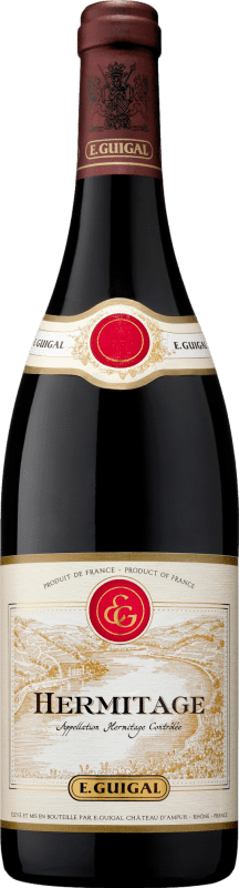94,95 € Envoi gratuit | Vin Rouge Domaine E. Guigal Crianza A.O.C. Hermitage Rhône France Syrah Bouteille 75 cl