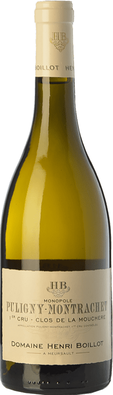97,95 € Free Shipping | White wine Henri Boillot Clos de la Mouchère Aged A.O.C. Puligny-Montrachet Burgundy France Chardonnay Bottle 75 cl