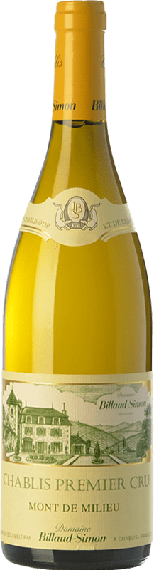 62,95 € Бесплатная доставка | Белое вино Samuel Billaud Mont de Milieu A.O.C. Chablis Бургундия Франция Chardonnay бутылка 75 cl
