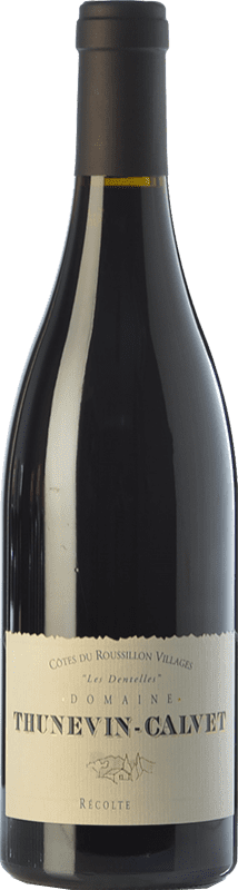 22,95 € Free Shipping | Red wine Thunevin-Calvet Les Dentelles Aged A.O.C. Côtes du Roussillon Villages Languedoc-Roussillon France Grenache, Carignan Bottle 75 cl