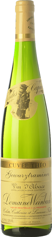 48,95 € Envio grátis | Vinho branco Weinbach Cuvée Théo Crianza A.O.C. Alsace Alsácia França Gewürztraminer Garrafa 75 cl