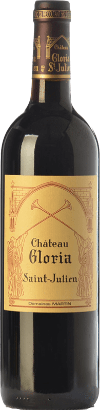 73,95 € Kostenloser Versand | Rotwein Henri Martin Château Gloria Crianza — Kurze Fassreifung A.O.C. Saint-Julien Bordeaux Frankreich Merlot, Cabernet Sauvignon, Cabernet Franc, Petit Verdot Flasche 75 cl