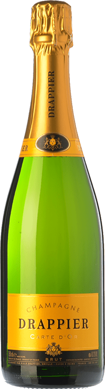 29,95 € 送料無料 | 白スパークリングワイン Drappier Carte d'Or Brut A.O.C. Champagne シャンパン フランス Pinot Black, Chardonnay, Pinot Meunier ボトル Jéroboam-ダブルマグナム 3 L