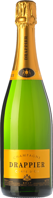 29,95 € Kostenloser Versand | Weißer Sekt Drappier Carte d'Or Brut A.O.C. Champagne Champagner Frankreich Spätburgunder, Chardonnay, Pinot Meunier Jeroboam-Doppelmagnum Flasche 3 L