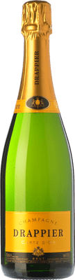 34,95 € 免费送货 | 白起泡酒 Drappier Carte d'Or Brut — 起泡酒 干型 A.O.C. Champagne 香槟酒 法国 Pinot Noir — 黑皮诺, Chardonnay — 莎当妮, Pinot Meunier — 黑皮诺·莫尼耶 帝王瓶 — Mathusalem 6 L