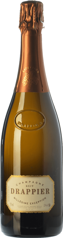 56,95 € 免费送货 | 白起泡酒 Drappier Exception Brut — 起泡酒 干型 Millésimé A.O.C. Champagne 香槟酒 法国 Pinot Noir — 黑皮诺, Chardonnay — 莎当妮 75 cl