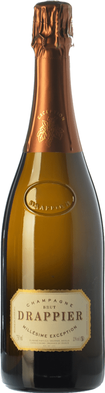 56,95 € Envio grátis | Espumante branco Drappier Millésimé Exception Brut A.O.C. Champagne Champagne França Pinot Preto, Chardonnay Garrafa 75 cl