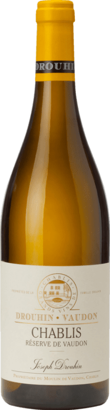 61,95 € 送料無料 | 白ワイン Joseph Drouhin Vaudon レセルバ A.O.C. Chablis ブルゴーニュ フランス Chardonnay — シャルドネ 75 cl