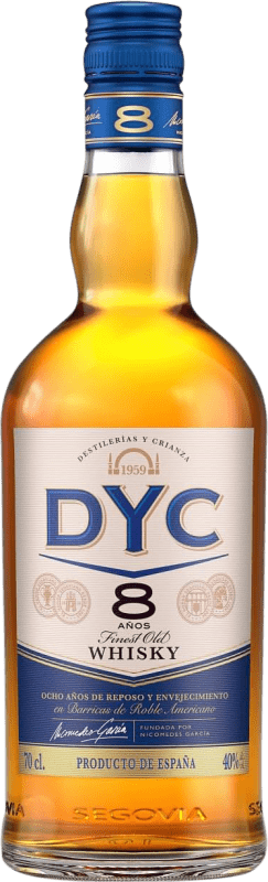 16,95 € Kostenloser Versand | Whiskey Blended DYC Spanien 8 Jahre Flasche 70 cl