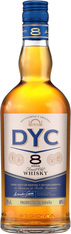 18,95 € Spedizione Gratuita | Whisky Blended DYC Spagna 8 Anni 70 cl