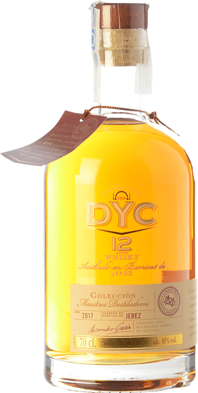 23,95 € Kostenloser Versand | Whiskey Blended DYC Blend 12 Spanien Flasche 70 cl
