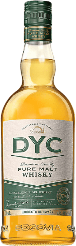 23,95 € Kostenloser Versand | Whiskey Single Malt DYC Pure Malt Spanien Flasche 70 cl