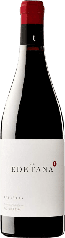 18,95 € Envío gratis | Vino Tinto Edetària Via Edetana Crianza D.O. Terra Alta Cataluña España Syrah, Garnacha, Cariñena Botella 75 cl