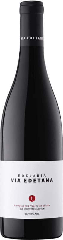 18,95 € Envio grátis | Vinho Tinto Edetària Via Edetana Crianza D.O. Terra Alta Catalunha Espanha Syrah, Garnacha — Grenache, Cariñena — Carignan 75 cl