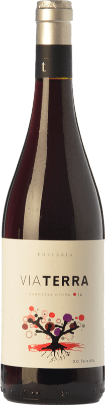 14,95 € Free Shipping | Red wine Edetària Via Terra Negre Young D.O. Terra Alta Catalonia Spain Grenache Bottle 75 cl