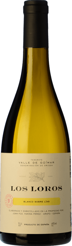 27,95 € Envio grátis | Vinho branco El Borujo Los Loros Sobre Lías D.O. Valle del Güímar Ilhas Canárias Espanha Listán Branco, Vijariego Branco Garrafa 75 cl