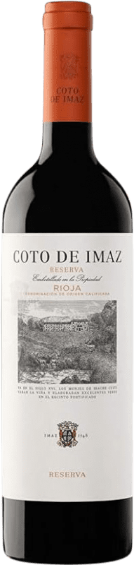 12,95 € 免费送货 | 红酒 Coto de Rioja Coto de Imaz 预订 D.O.Ca. Rioja 拉里奥哈 西班牙 Tempranillo 瓶子 75 cl