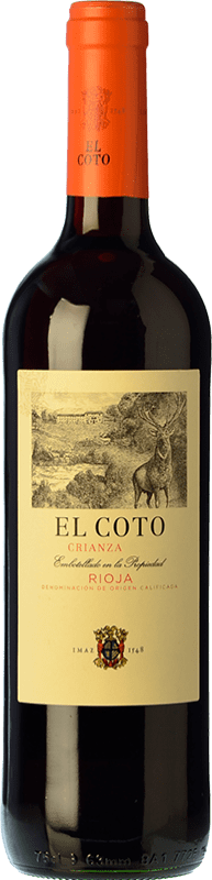 7,95 € 免费送货 | 红酒 Coto de Rioja 岁 D.O.Ca. Rioja 拉里奥哈 西班牙 Tempranillo 瓶子 75 cl