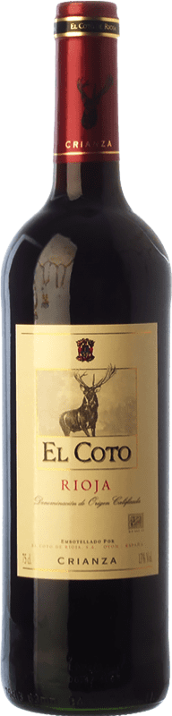 18,95 € 免费送货 | 红葡萄酒 Coto de Rioja Crianza — 陈酿 D.O.Ca. Rioja 拉里奥哈 西班牙 Tempranillo — 丹魄 大瓶 — Magnum 1,5 L