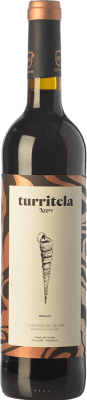 10,95 € Envío gratis | Vino tinto El Vinyer Turritela Negre Joven D.O. Costers del Segre Cataluña España Merlot Botella 75 cl