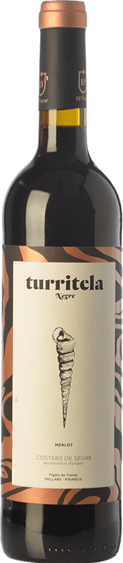 10,95 € Free Shipping | Red wine El Vinyer Turritela Negre Young D.O. Costers del Segre Catalonia Spain Merlot Bottle 75 cl