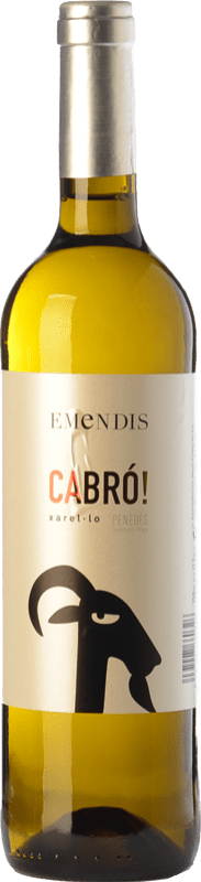5,95 € Envío gratis | Vino blanco Emendis Cabró Blanc Joven D.O. Penedès Cataluña España Xarel·lo Botella 75 cl