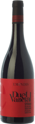 7,95 € Free Shipping | Red wine Emendis Duet Varietal Young D.O. Penedès Catalonia Spain Tempranillo, Syrah Bottle 75 cl