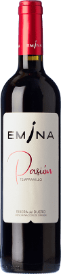 12,95 € 免费送货 | 红酒 Emina Pasión 橡木 D.O. Ribera del Duero 卡斯蒂利亚莱昂 西班牙 Tempranillo 瓶子 75 cl