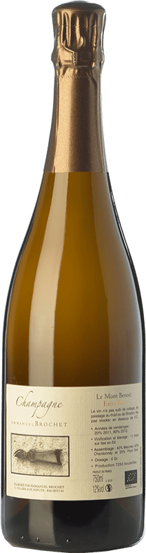 47,95 € Envio grátis | Espumante branco Emmanuel Brochet Le Mont Benoît Grande Reserva A.O.C. Champagne Champagne França Pinot Preto, Chardonnay, Pinot Meunier Garrafa 75 cl