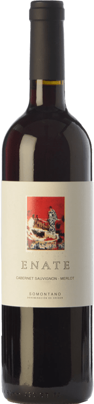 8,95 € 免费送货 | 红酒 Enate Cabernet Sauvignon-Merlot 年轻的 D.O. Somontano 阿拉贡 西班牙 Merlot, Cabernet Sauvignon 瓶子 75 cl