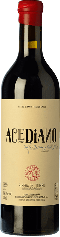 85,95 € 免费送货 | 红酒 Erre Vinos Acediano 岁 D.O. Ribera del Duero 卡斯蒂利亚莱昂 西班牙 Tempranillo 瓶子 75 cl