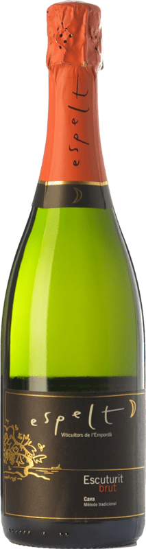 14,95 € 免费送货 | 白起泡酒 Espelt Escuturit 香槟 预订 D.O. Cava 加泰罗尼亚 西班牙 Macabeo, Xarel·lo, Chardonnay 瓶子 75 cl