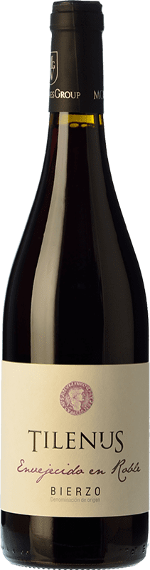 8,95 € Spedizione Gratuita | Vino rosso Estefanía Tilenus Quercia D.O. Bierzo Castilla y León Spagna Mencía Bottiglia 75 cl