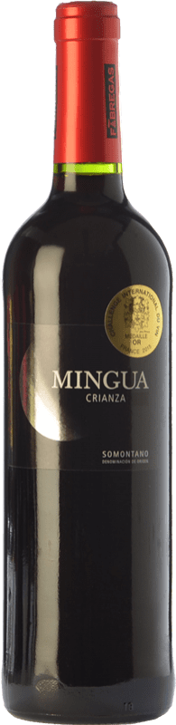 6,95 € Free Shipping | Red wine Fábregas Mingua Aged D.O. Somontano Aragon Spain Merlot, Cabernet Sauvignon Bottle 75 cl