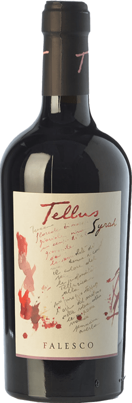 15,95 € Kostenloser Versand | Rotwein Falesco Tellus I.G.T. Lazio Latium Italien Syrah Flasche 75 cl