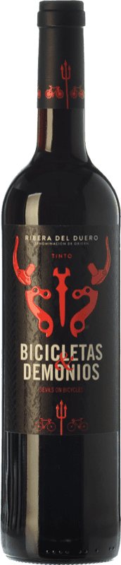 12,95 € 免费送货 | 红酒 Family Owned Bicicletas y Demonios 年轻的 D.O. Ribera del Duero 卡斯蒂利亚莱昂 西班牙 Tempranillo 瓶子 75 cl