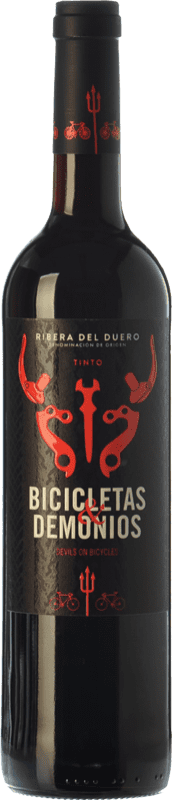 11,95 € Бесплатная доставка | Красное вино Family Owned Bicicletas y Demonios молодое D.O. Ribera del Duero Кастилия-Леон Испания Tempranillo — Темпранильо Бутылка 75 cl