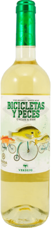 10,95 € Бесплатная доставка | Белое вино Family Owned Bicicletas y Peces D.O. Rueda Кастилия-Леон Испания Verdejo — Вердехо 75 cl