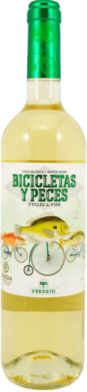 12,95 € 免费送货 | 白酒 Family Owned Bicicletas y Peces D.O. Rueda 卡斯蒂利亚莱昂 西班牙 Verdejo 瓶子 75 cl