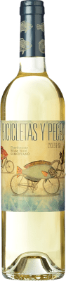 9,95 € Envio grátis | Vinho branco Family Owned Bicicletas y Peces D.O. Somontano Aragão Espanha Chardonnay Garrafa 75 cl