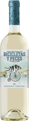 13,95 € Бесплатная доставка | Белое вино Family Owned Bicicletas y Peces D.O. Somontano Арагон Испания Chardonnay бутылка 75 cl