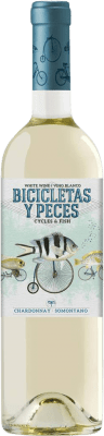 11,95 € Бесплатная доставка | Белое вино Family Owned Bicicletas y Peces D.O. Somontano Арагон Испания Chardonnay — Шардоне 75 cl