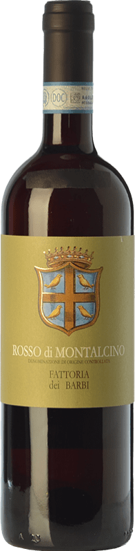 19,95 € Spedizione Gratuita | Vino rosso Fattoria dei Barbi D.O.C. Rosso di Montalcino Toscana Italia Sangiovese Bottiglia 75 cl