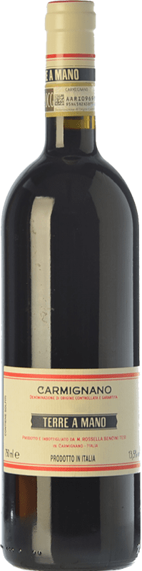 34,95 € Spedizione Gratuita | Vino rosso Fattoria di Bacchereto Terre a Mano D.O.C.G. Carmignano Toscana Italia Cabernet Sauvignon, Sangiovese, Canaiolo Nero Bottiglia 75 cl
