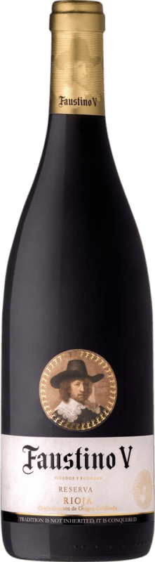 13,95 € Envoi gratuit | Vin rouge Faustino V Réserve D.O.Ca. Rioja La Rioja Espagne Tempranillo, Mazuelo Bouteille 75 cl