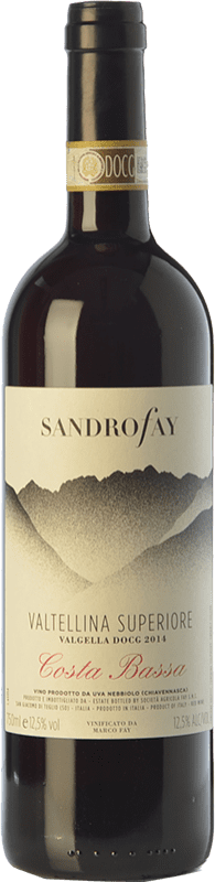 26,95 € 免费送货 | 红酒 Fay Valgella Costa Bassa D.O.C. Valtellina 伦巴第 意大利 Nebbiolo 瓶子 75 cl