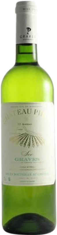 13,95 € Envio grátis | Vinho Branco Château Piron A.O.C. Graves Bordeaux França Sémillon, Muscadelle, Sauvignon Garrafa 75 cl