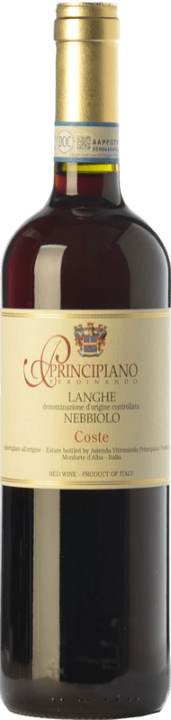 19,95 € Kostenloser Versand | Rotwein Ferdinando Principiano Coste D.O.C. Langhe Piemont Italien Nebbiolo Flasche 75 cl