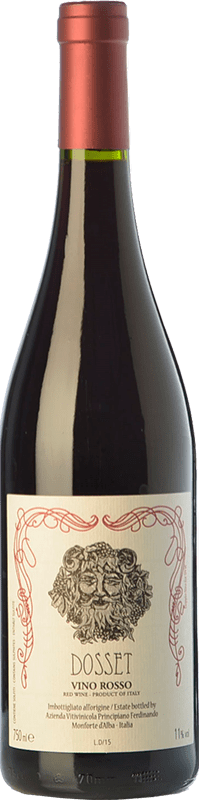 13,95 € Spedizione Gratuita | Vino rosso Ferdinando Principiano Dosset D.O.C. Langhe Piemonte Italia Dolcetto Bottiglia 75 cl