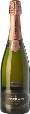 48,95 € Envio grátis | Espumante rosé Ferrari Perlé Rosé D.O.C. Trento Trentino Itália Pinot Preto, Chardonnay Garrafa 75 cl